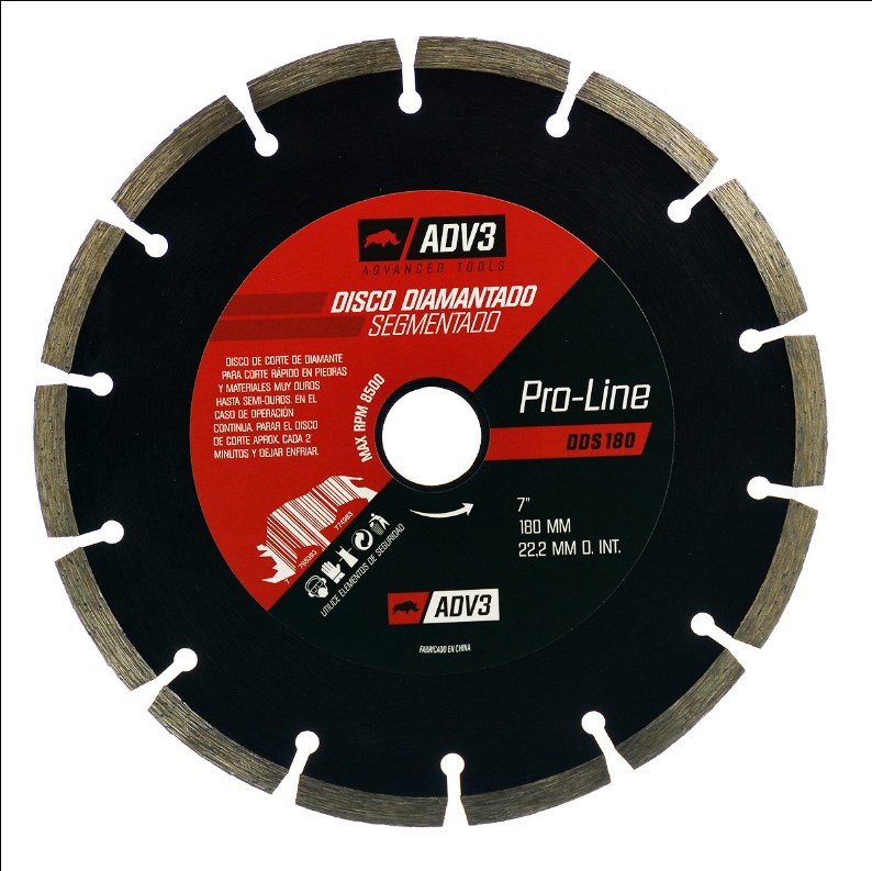 DISCO BRACO DIAMANTADO SEGMENTADO 180 MM