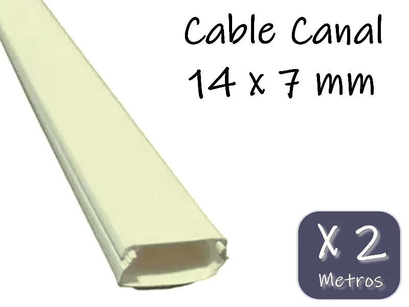 CABLE CANAL 14 x 7  C/ADHESIVO x MT.