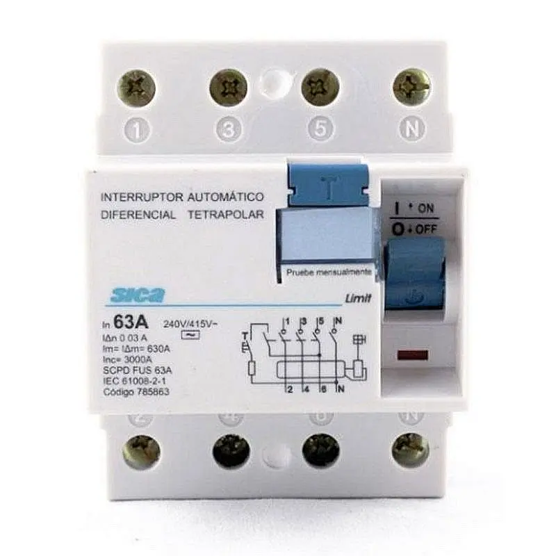 INTERRUPTOR DIFERENCIAL SICA 4x63 A