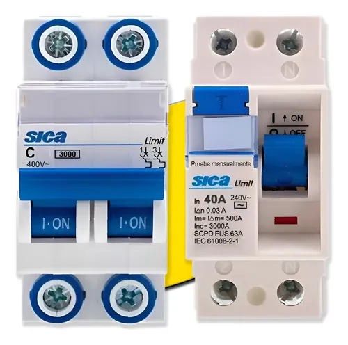 LLAVE TERMICA SICA BIPOLAR 40 Amp.