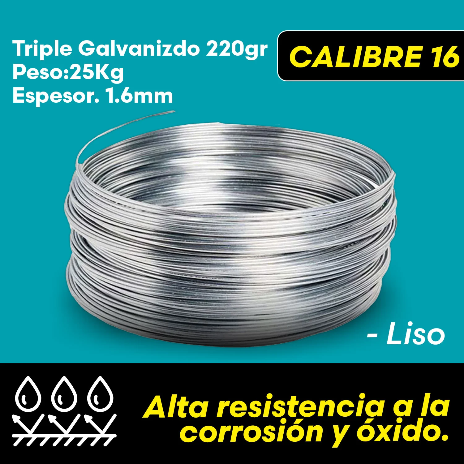 ALAMBRE GALVANIZADO x kg. N§ 16