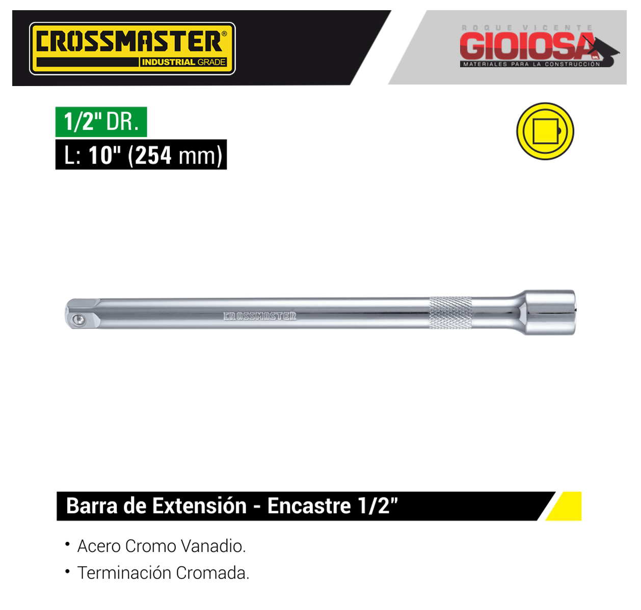BARRA DE EXTENSION 1/2 - 254mm