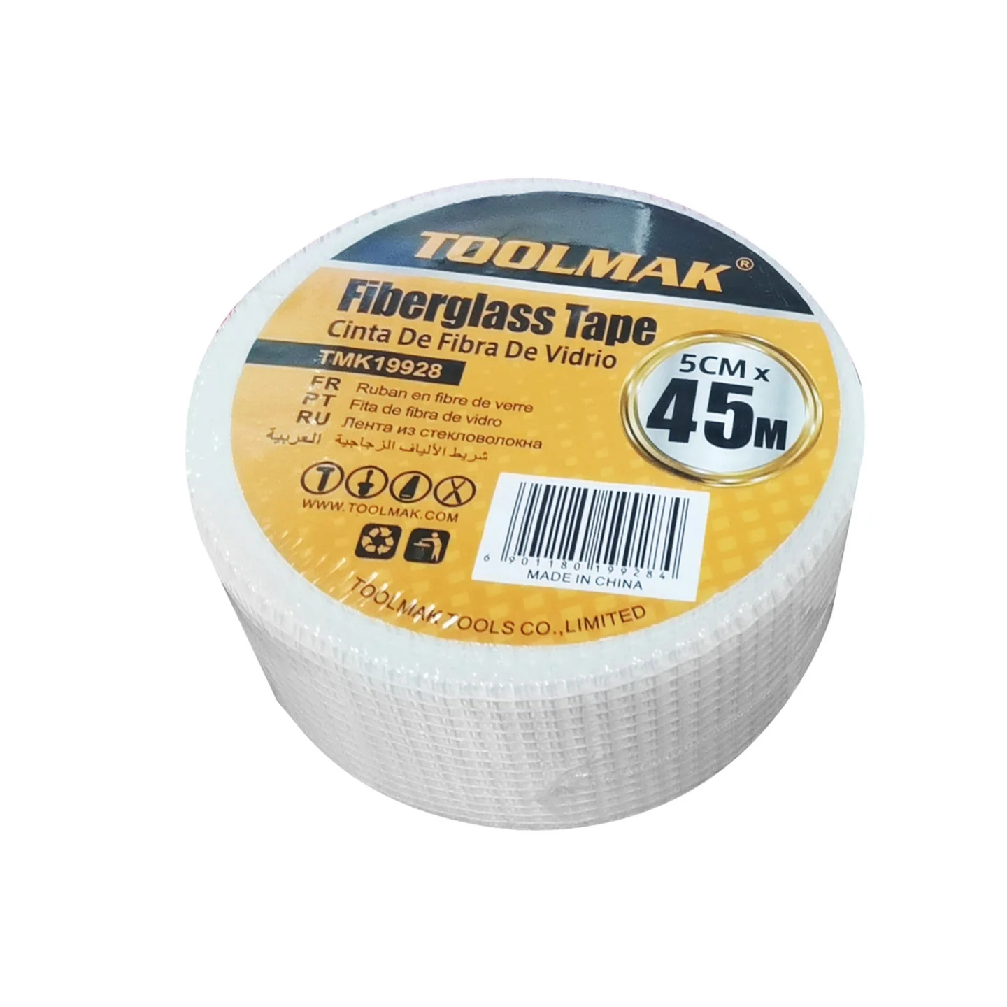CINTA ADHESIVA FIBRA DE VIDRIO 50x45 MT TOOL MAK