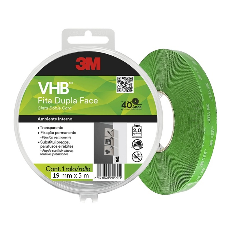 CINTA DOBLE FAZ 3M VHB INT. 4910 19 x 5