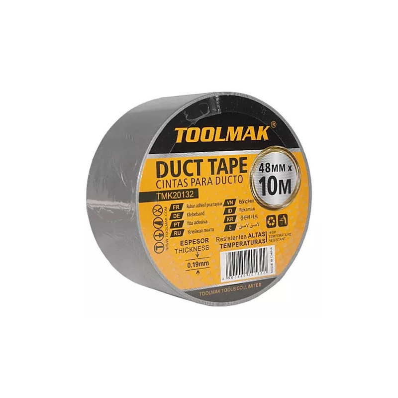 CINTA DUCT TAPE BRACO 4.8x10M GRIS