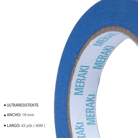 CINTA ENMASCARAR 18mm x 40MT AZUL MERAKI