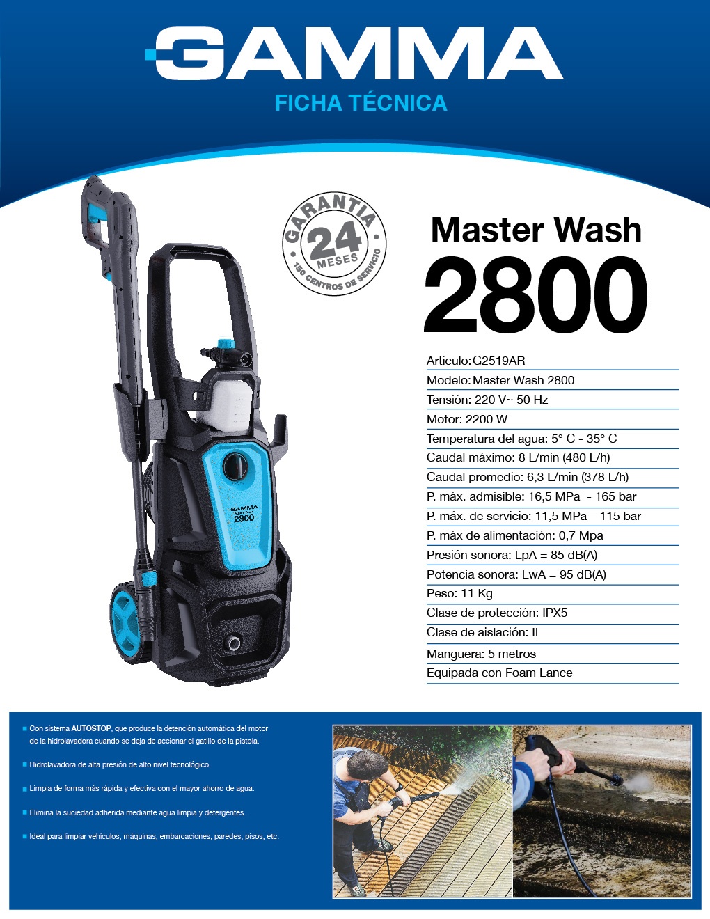 HIDROLAV MASTER WASH 2800-DA GAMMA
