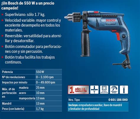 TALADRO BOSCH GBS 550 RE