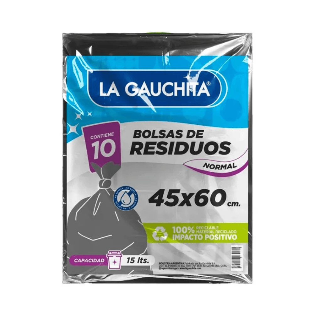 BOLSA P/RESIDUOS 45X60  x 25U