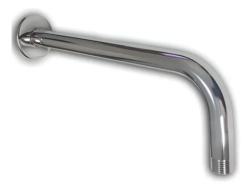 BRAZO LLUVIA AC. INOX 90§ C/ ROSETA 1/2 x 45CM
