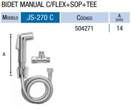 BIDET MANUAL C/FLEXIBLE JS-270
