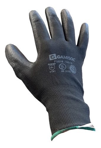 GUANTE G13 POLIESTER NEGRO BA¥ADO