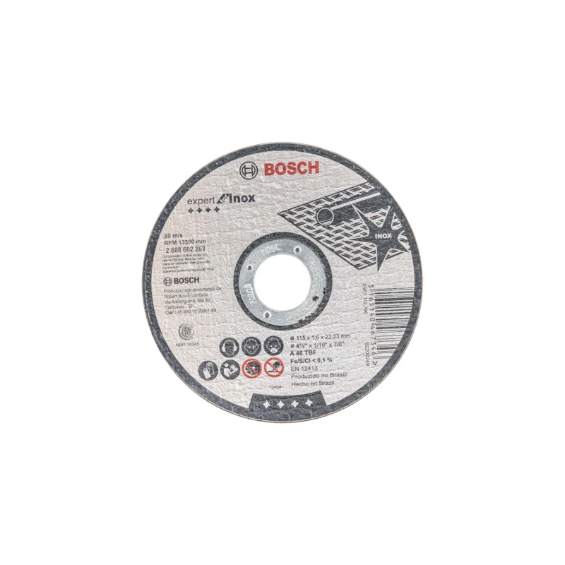 DISCO BOSCH CORTE INOX 115x1,6